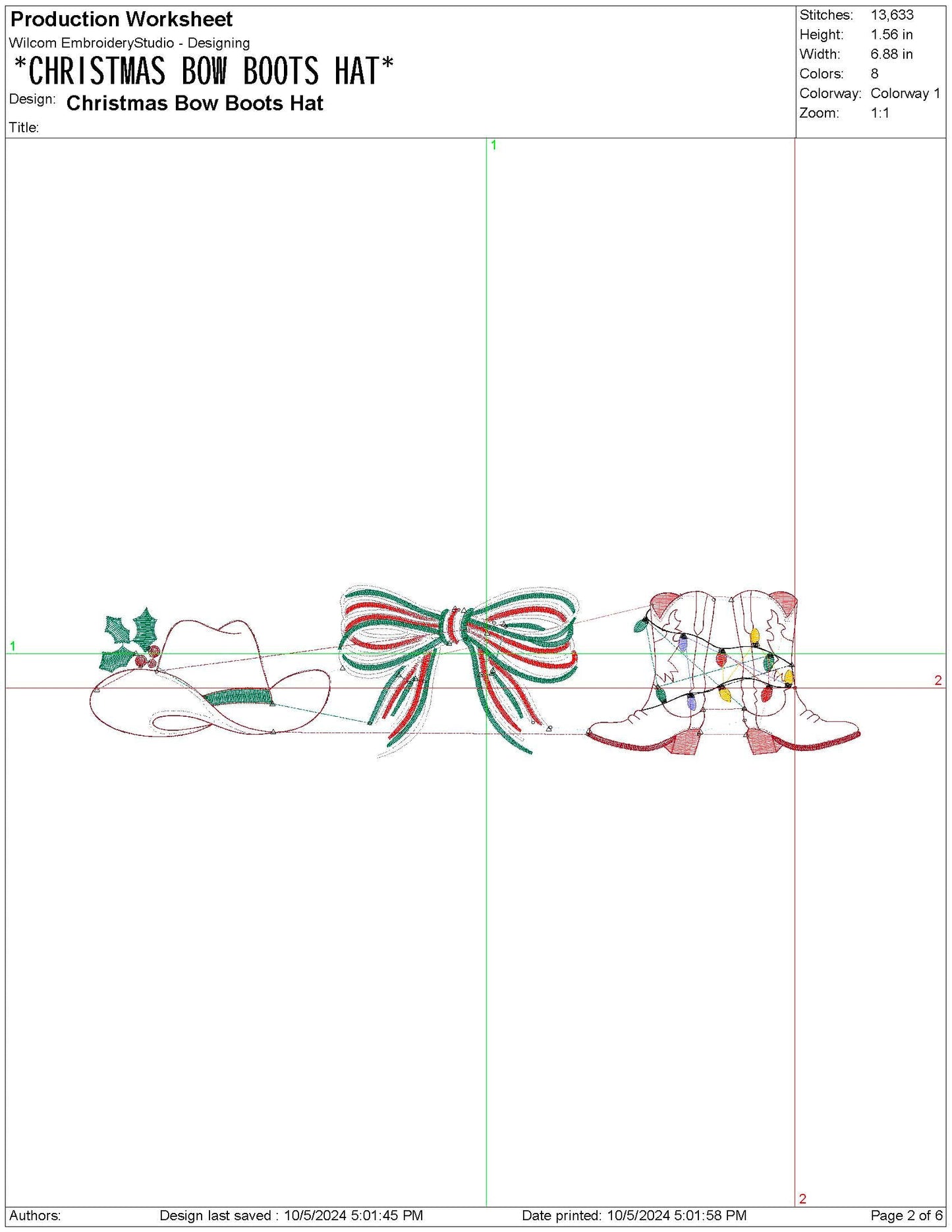 Western Christmas Cowboy Hat, Boots, & Bow