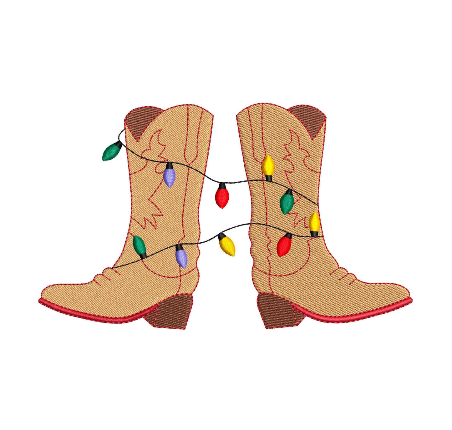 Christmas Western Cowboy Boots