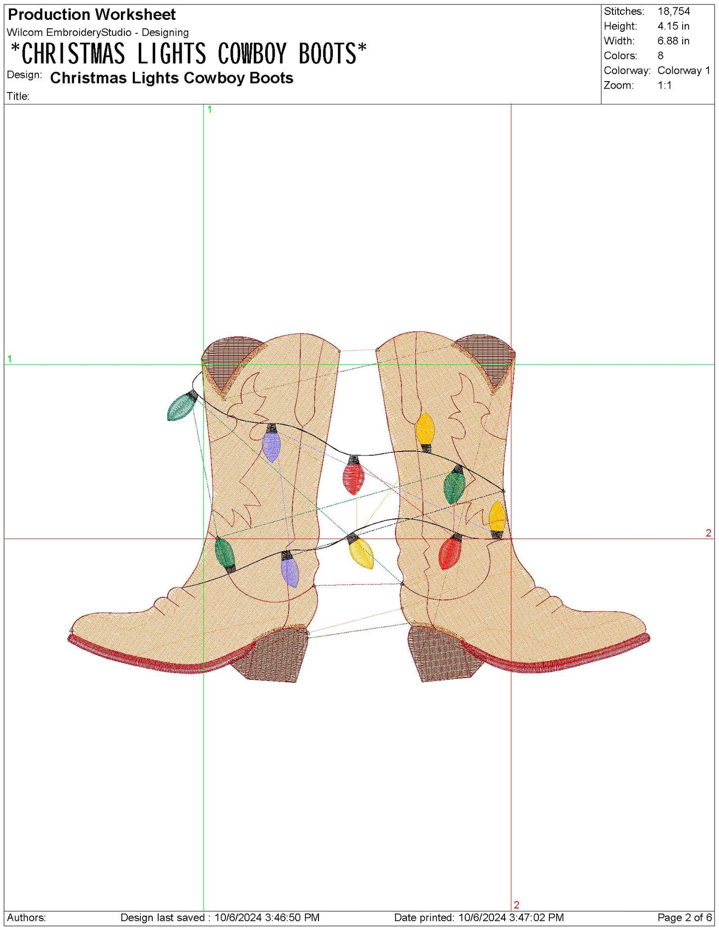 Christmas Western Cowboy Boots