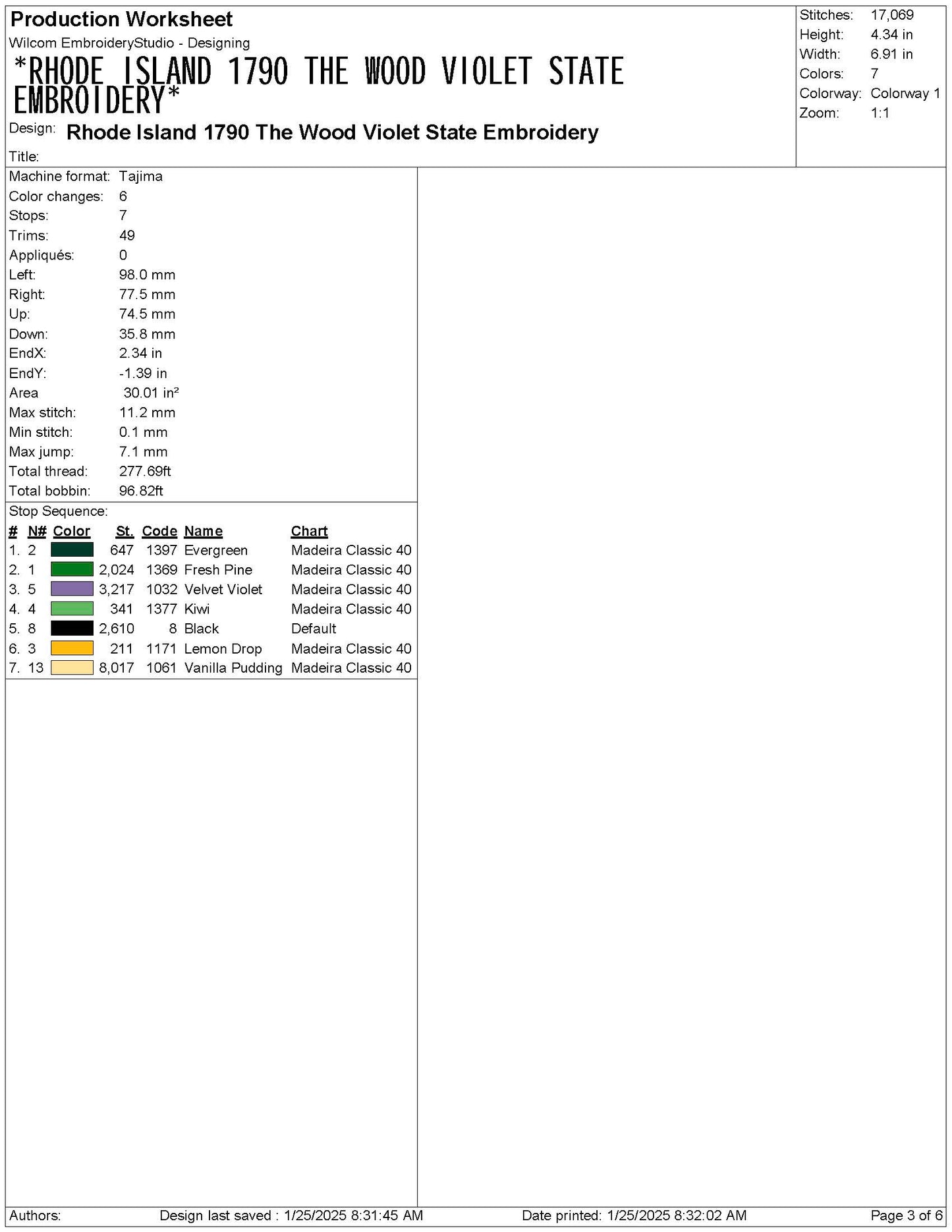 Rhode Island State Machine Embroidery File | 6 Sizes