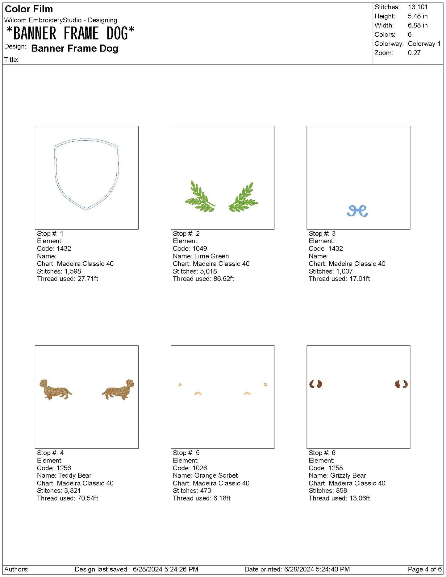 Dachsund Dog Frame For Banner Crest