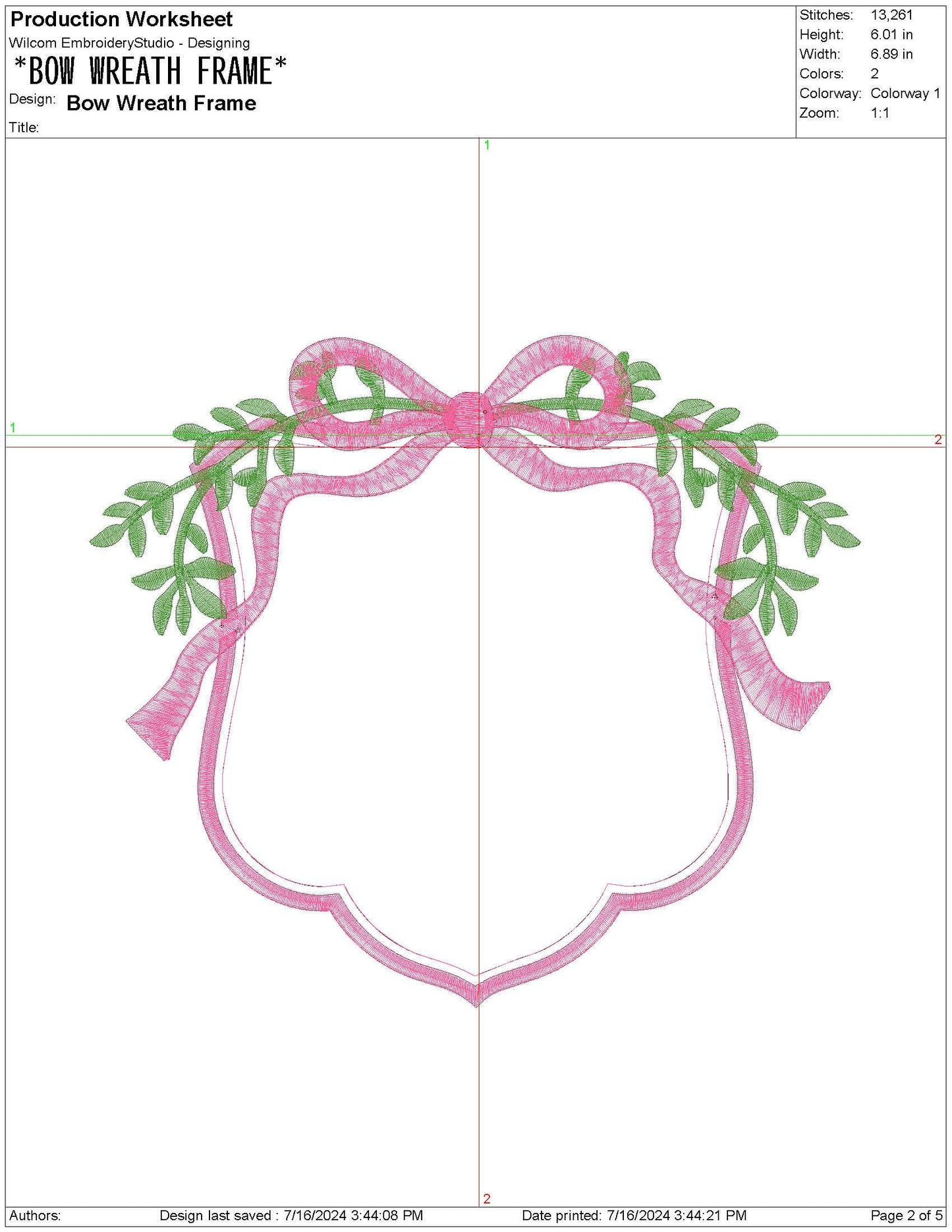 Coquette Floral Wreath Frame For Banner Crest