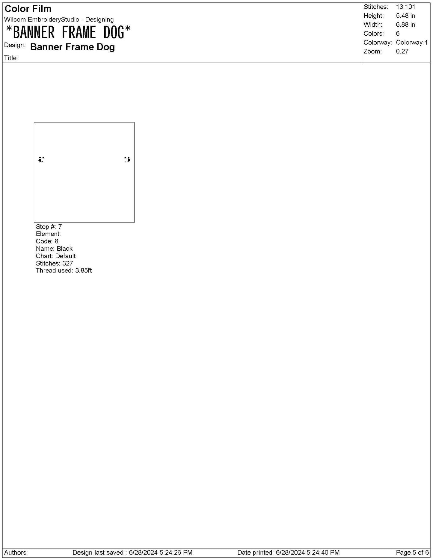 Dachsund Dog Frame For Banner Crest