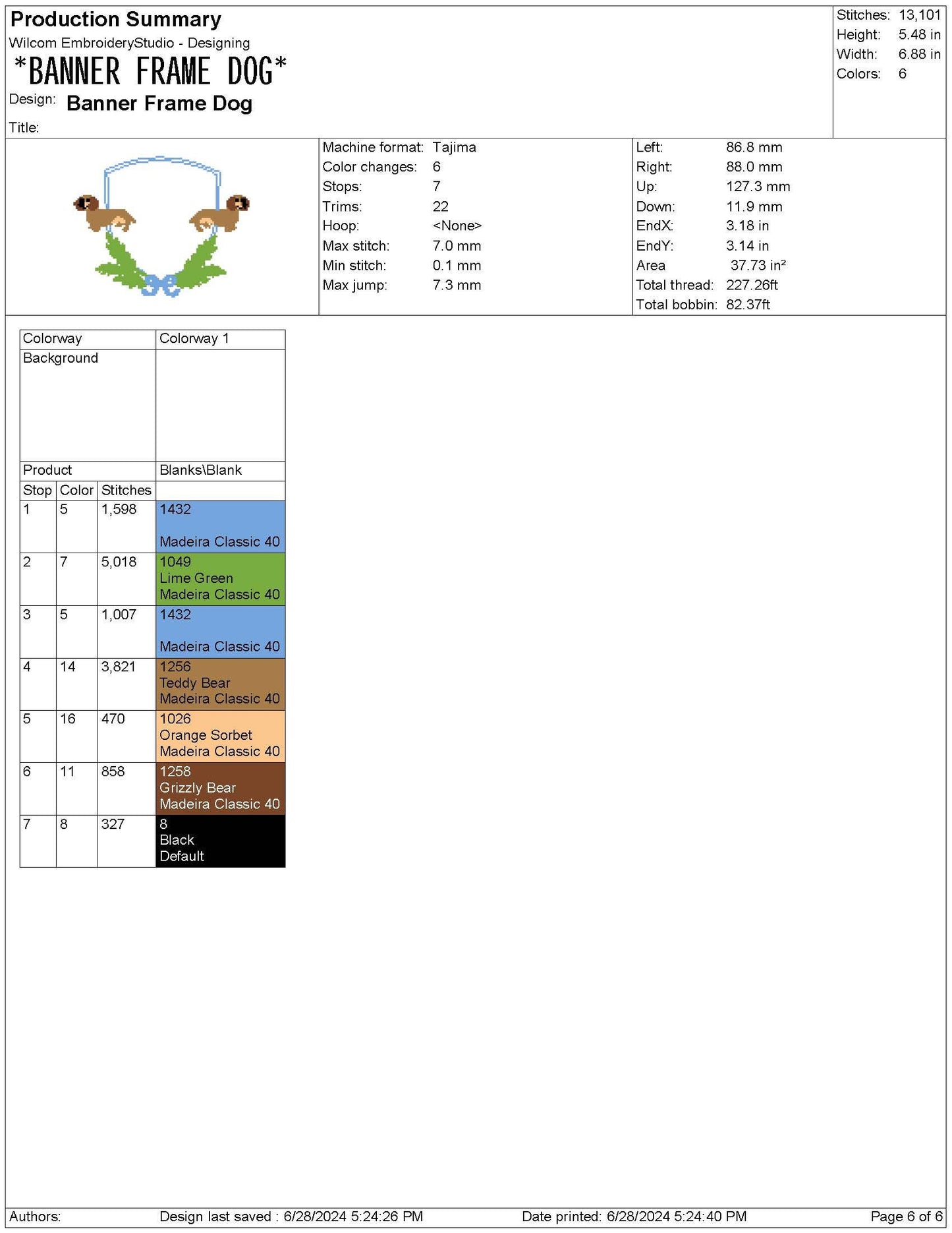 Dachsund Dog Frame For Banner Crest