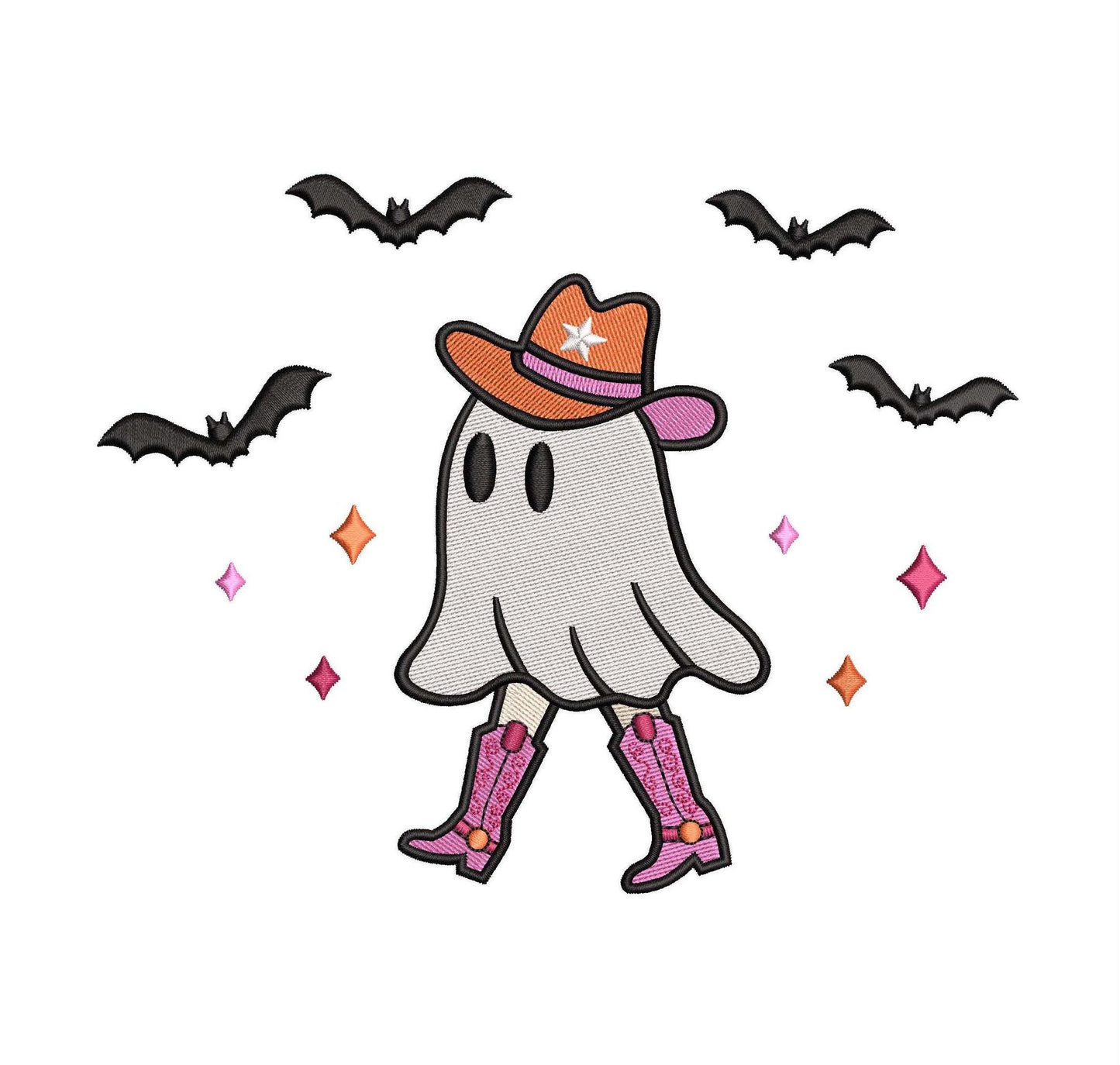 Halloween Spooky Ghost Cowgirl Walking
