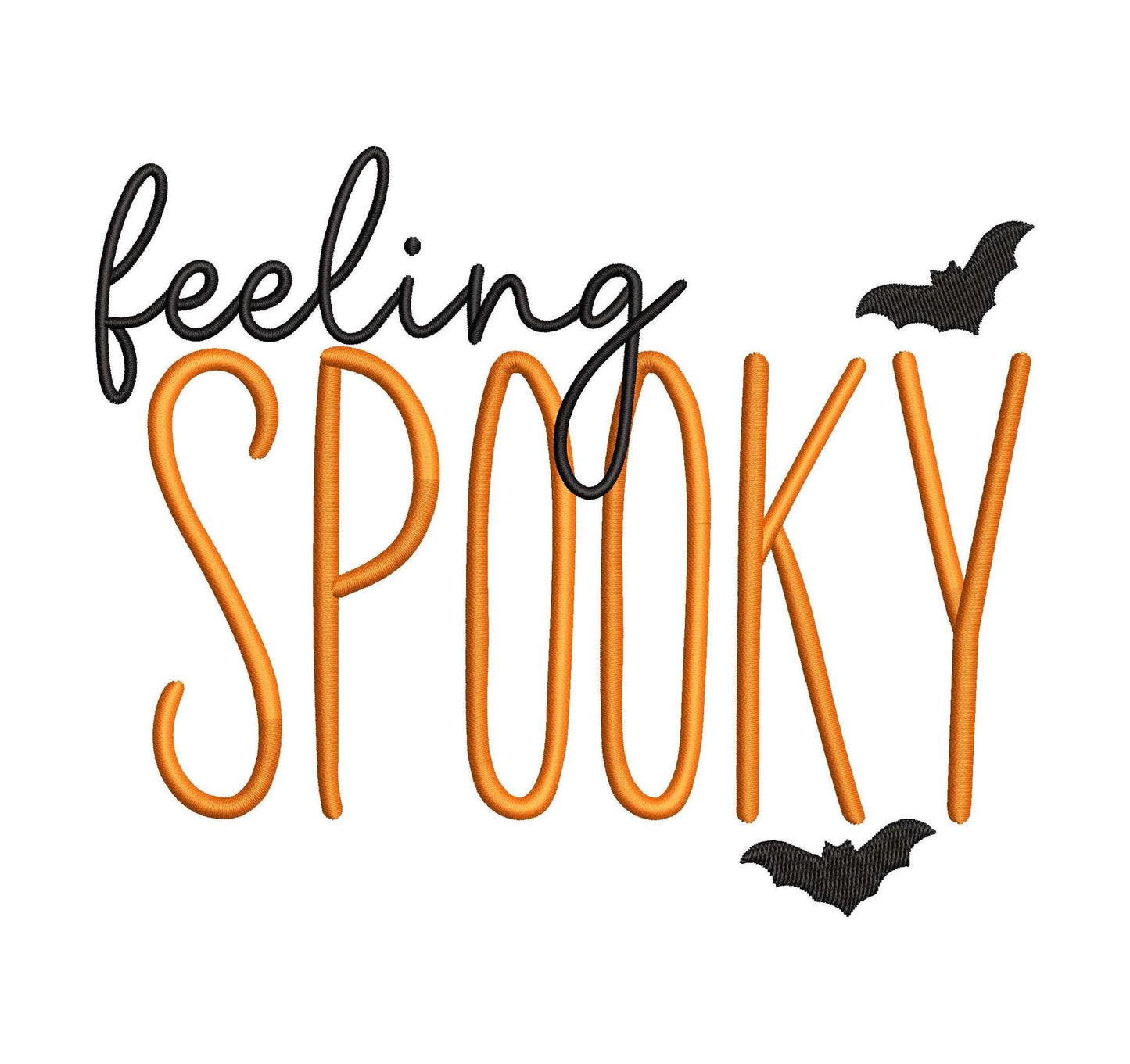 Feeling Spooky Halloween xxx Fall Embroidery Machine File | 6 sizes