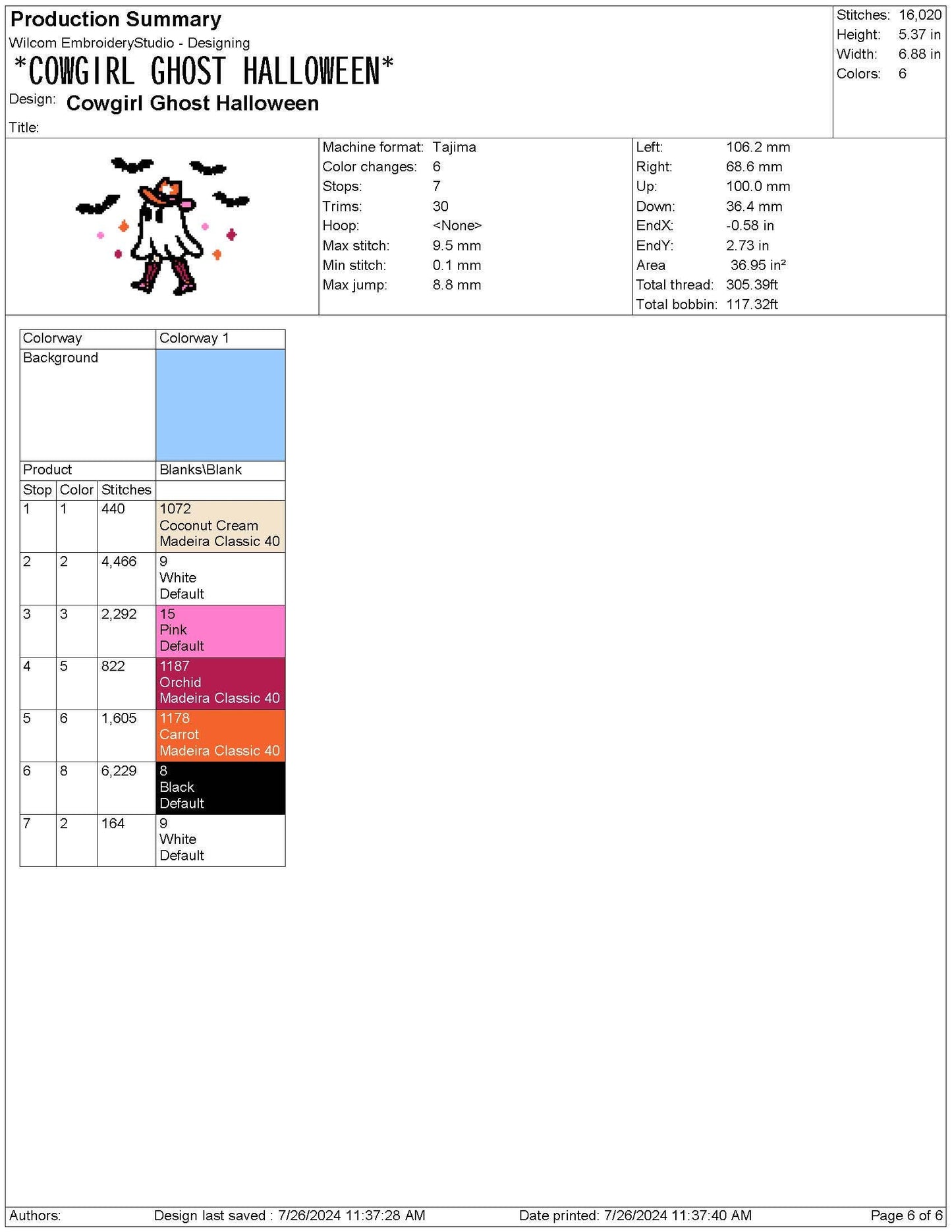 Cowgirl Ghost Embroidery Design: Spooky Halloween Machine File (4 Sizes)