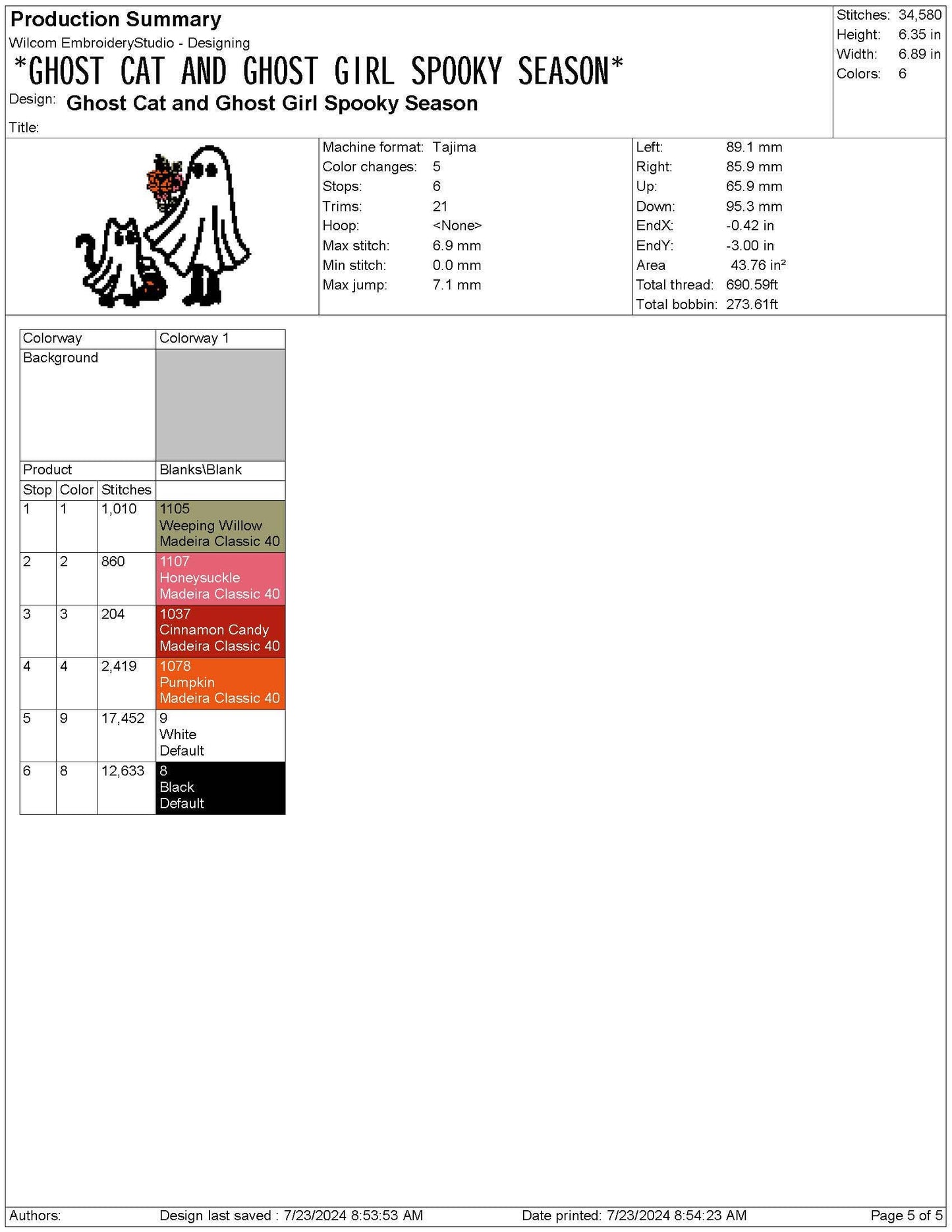 Girl Ghost Halloween Embroidery Design Halloween Cat Machine Embroidery File DST Halloween Ghost Cat Embroidery File Cute Halloween PES File