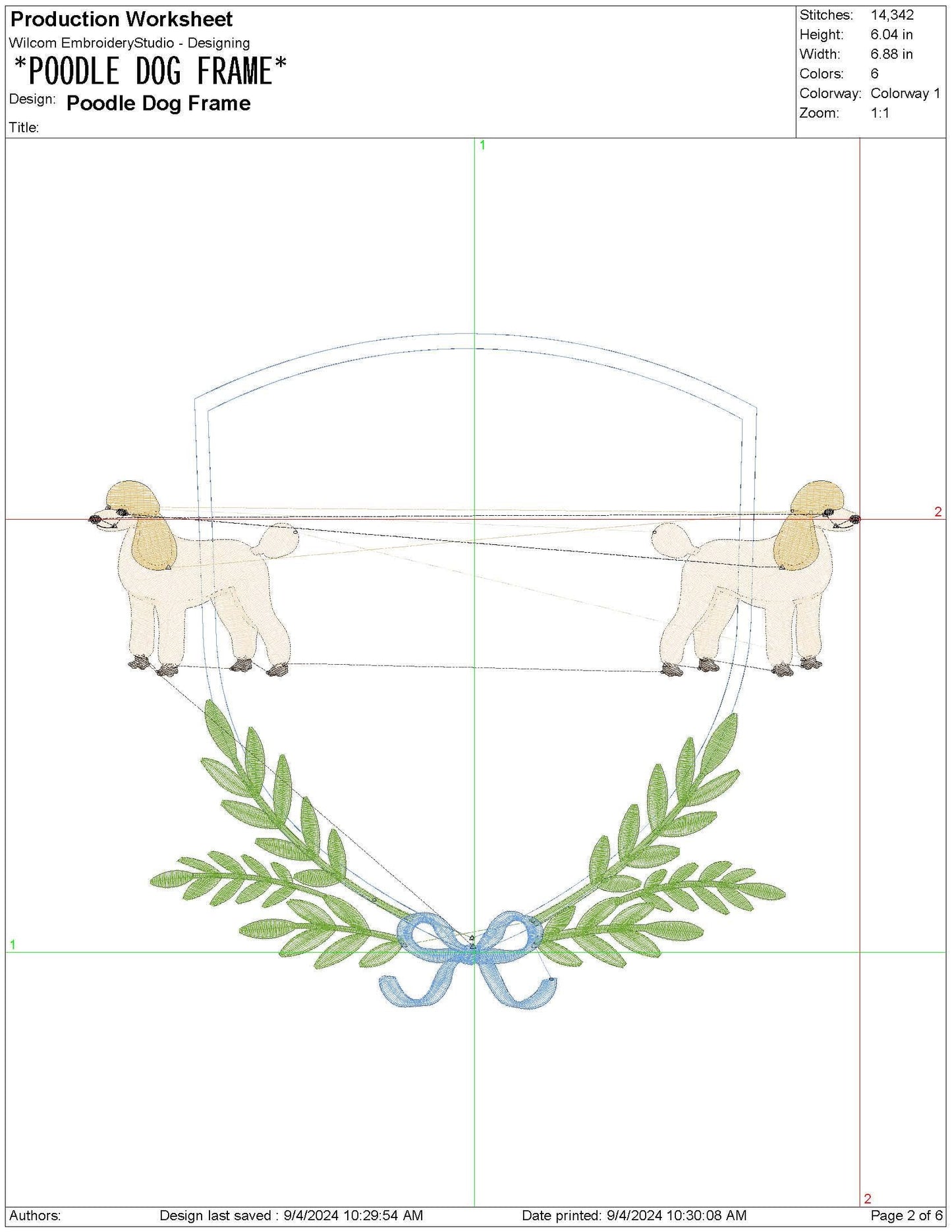 Poodle Dog Frame For Banner Crest
