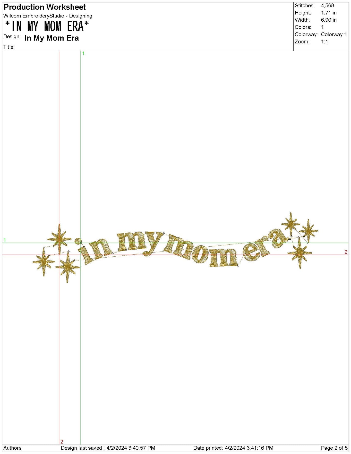 In My Mom Era Star Design
