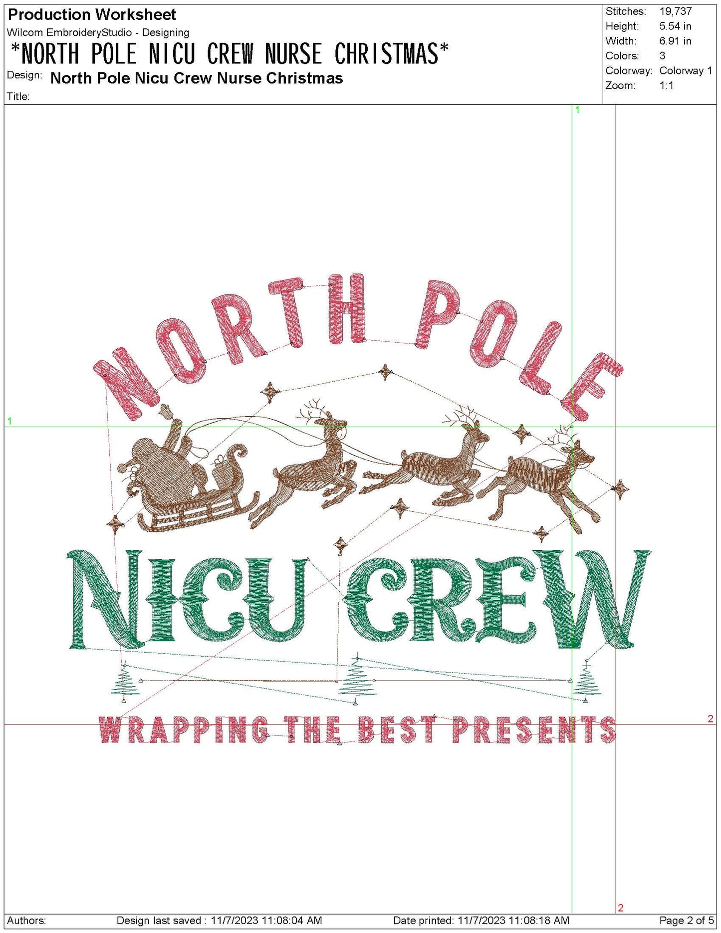 Christmas Newborn NICU Machine Embroidery file