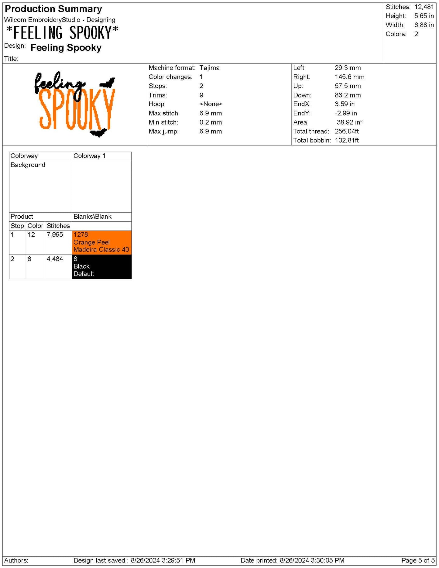 Feeling Spooky Halloween xxx Fall Embroidery Machine File | 6 sizes