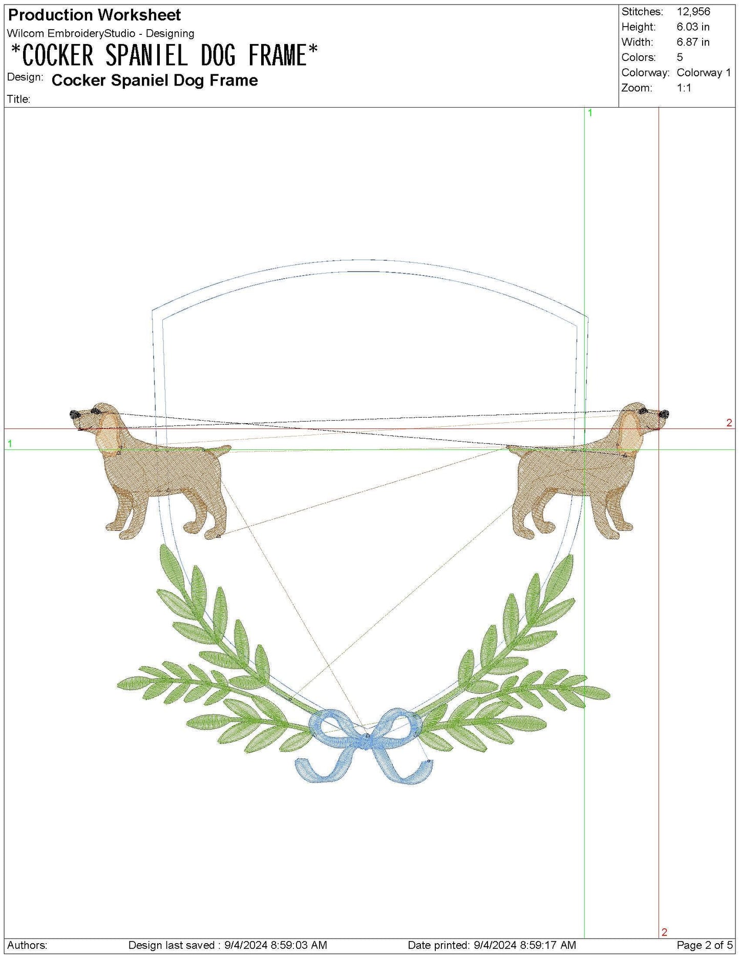 Cocker Spaniel Banner Dog Frame For Banner Crest