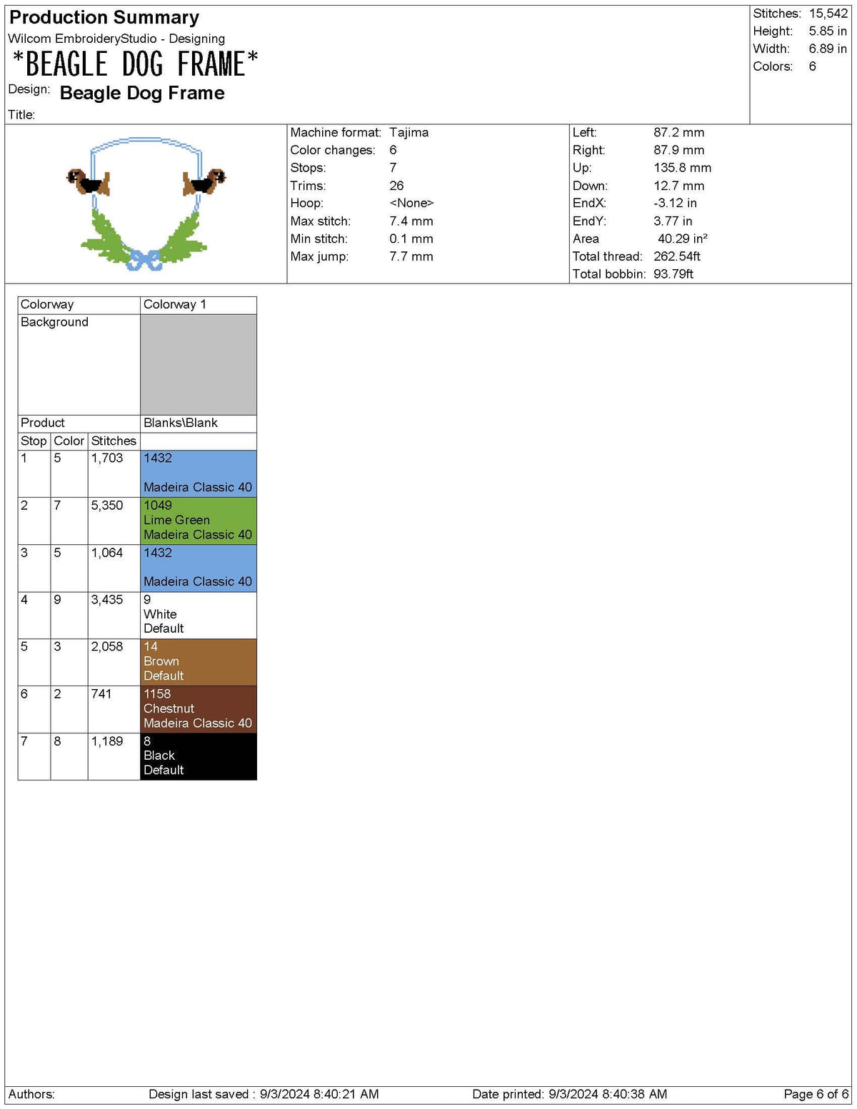Beagle Dog Embroidery Frame Design: Puppy Dog Banner Crest Machine Embroidery File (Digital Download)