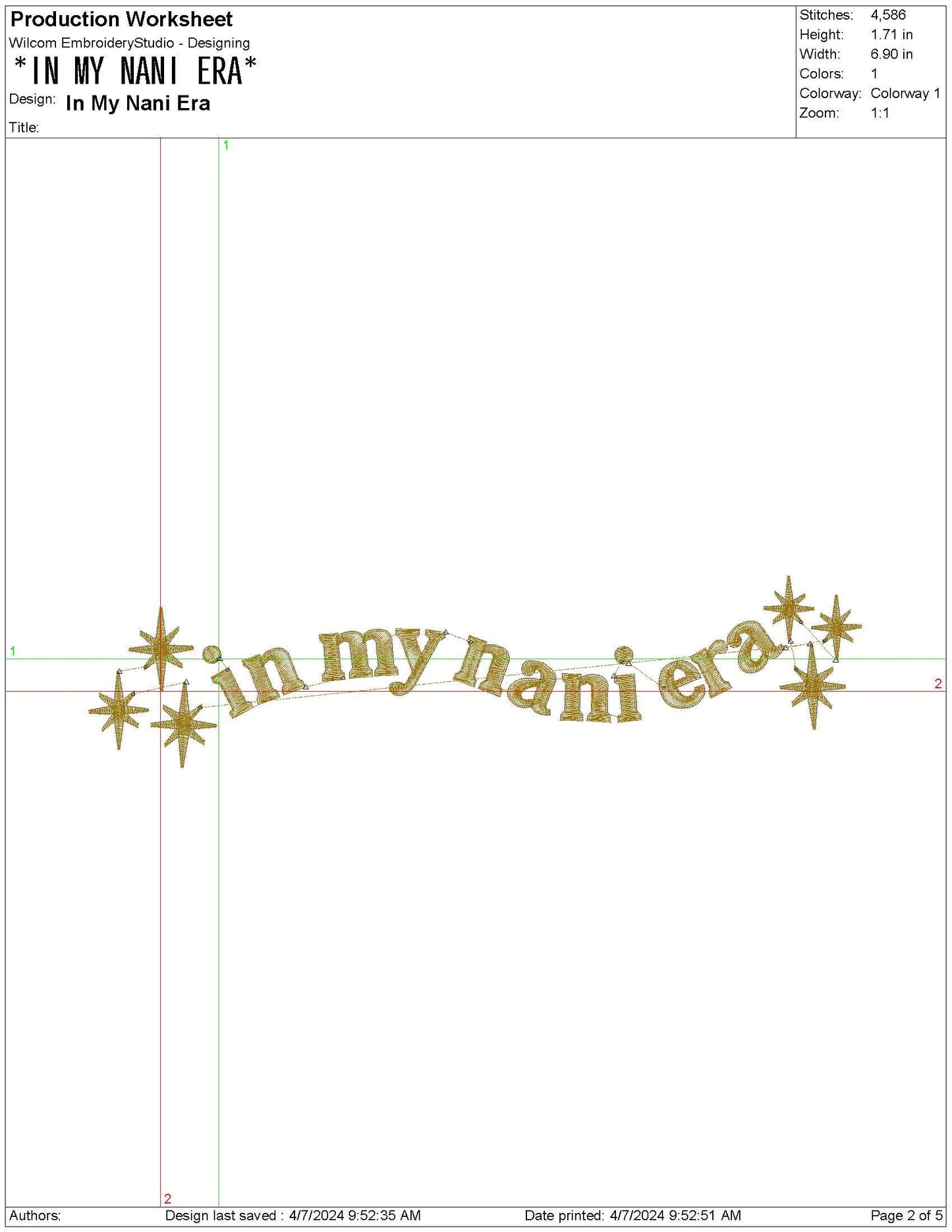 In My Nani Era Star Design