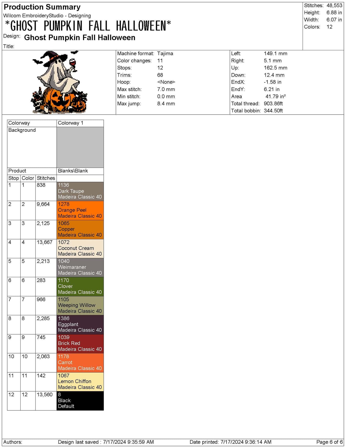 Halloween Ghost Wine Lover Embroidery Design (PES File)