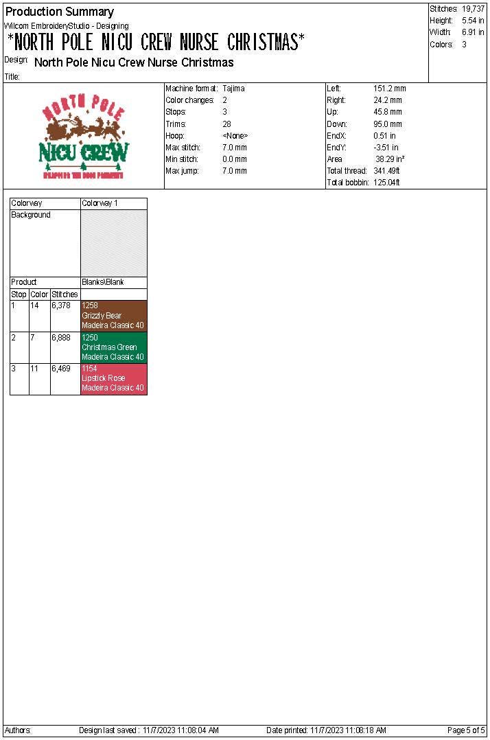 Christmas Embroidery Designs: Neonatal Intensive Care Unit NICU Nurse Embroidery Machine File for December Baby Delivery