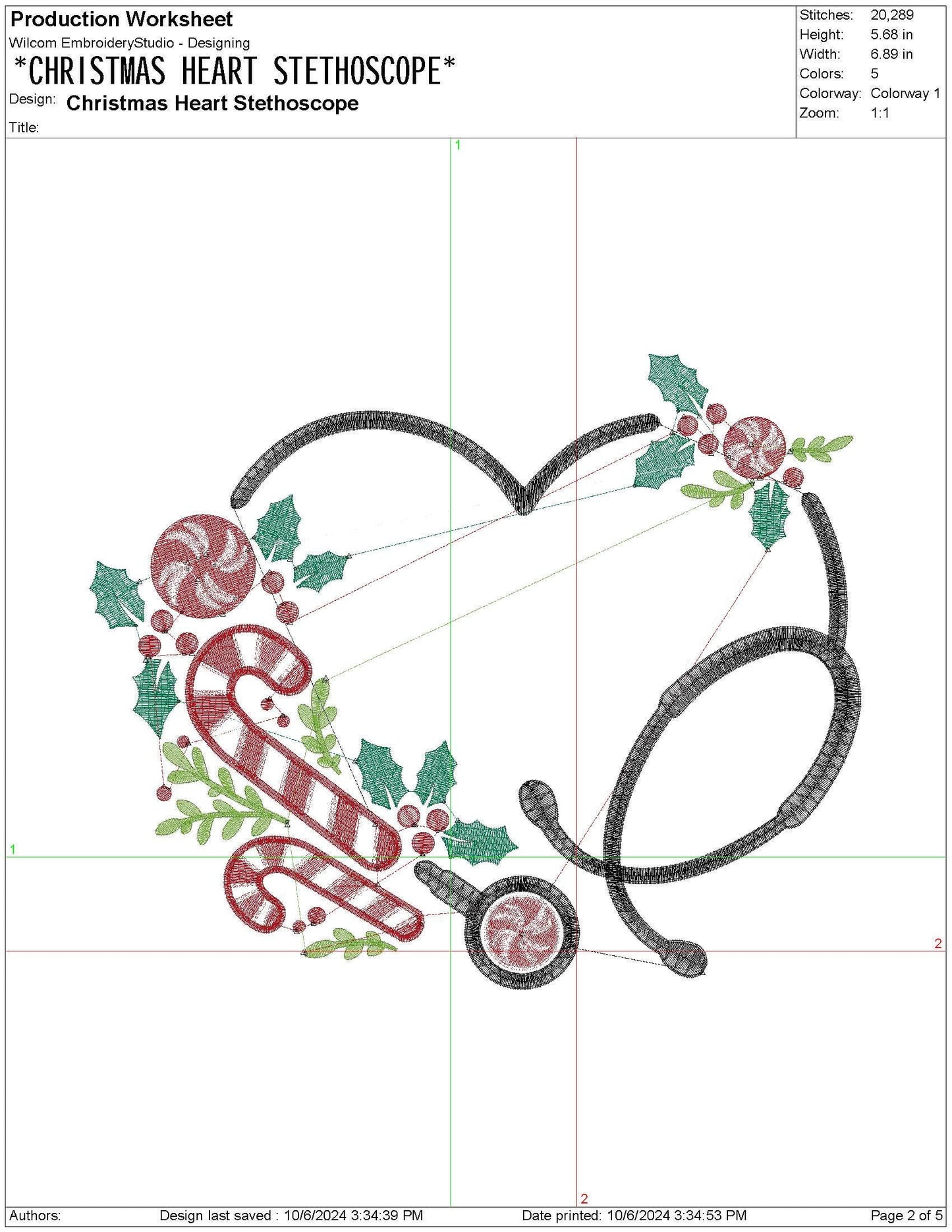 Christmas Heart Stethoscope