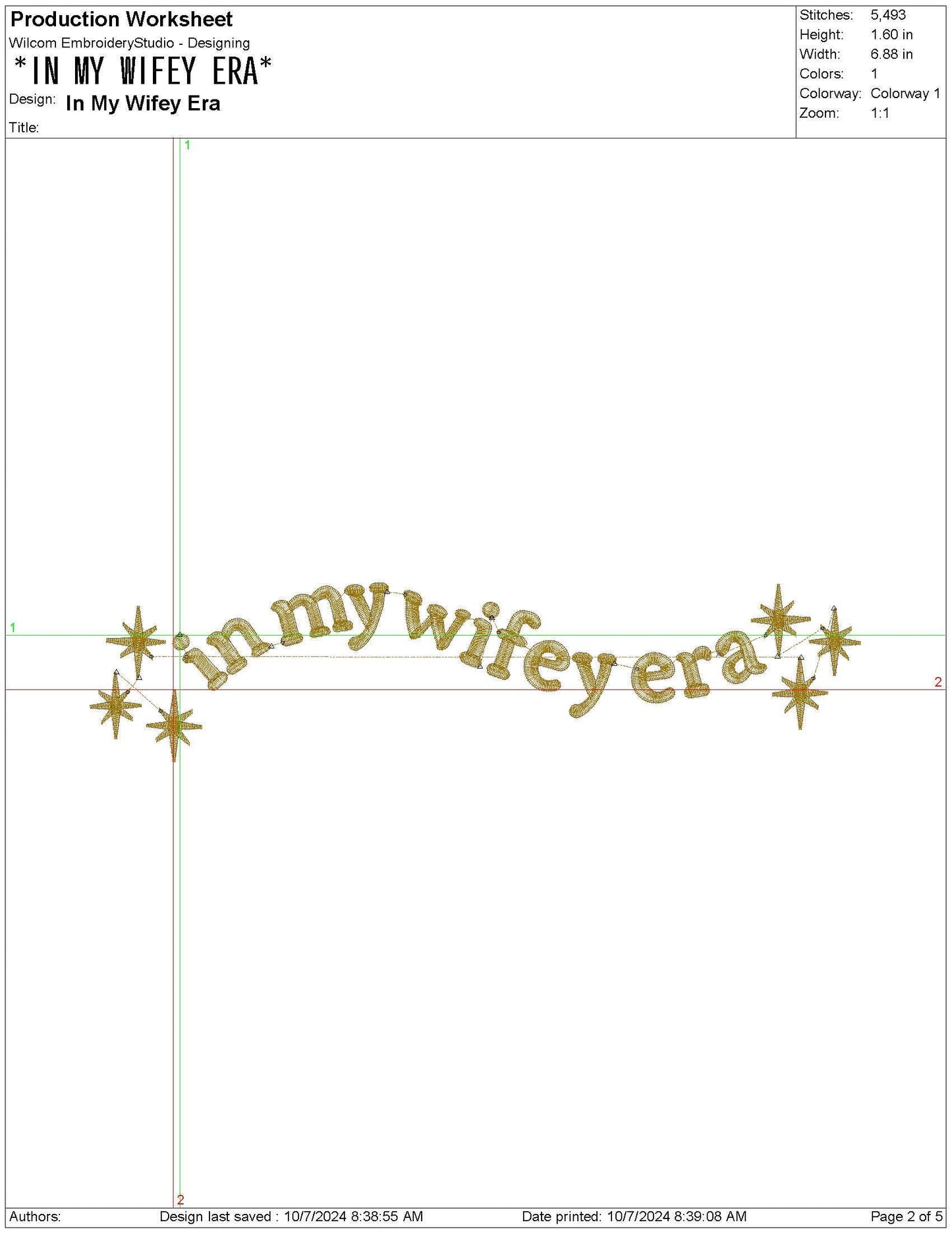 In My Wifey Era Star Design