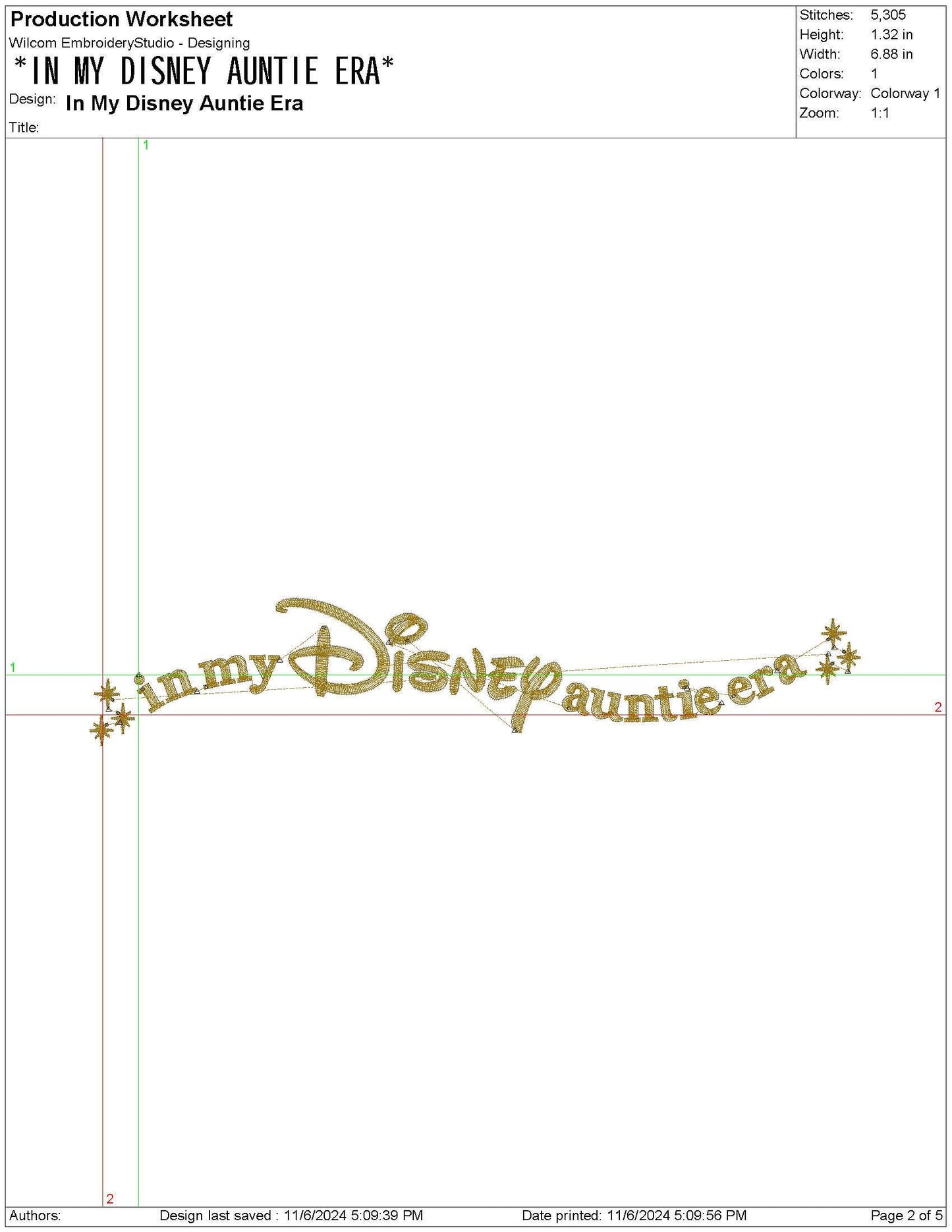 In My DisneyAuntie Era Star Design