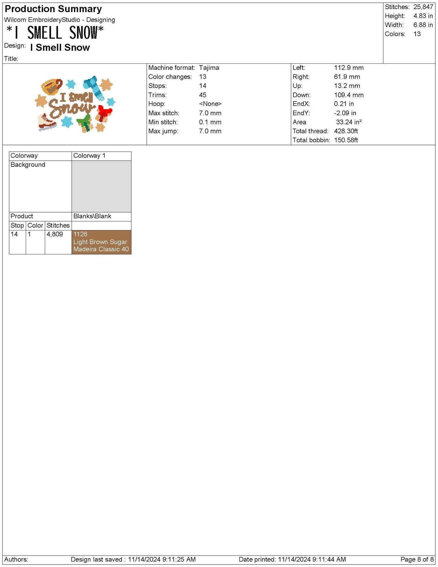 Christmas Embroidery Designs: Winter Design Embroidery File Fall Embroidery Machine Files I Smell Snow Embroidery Design