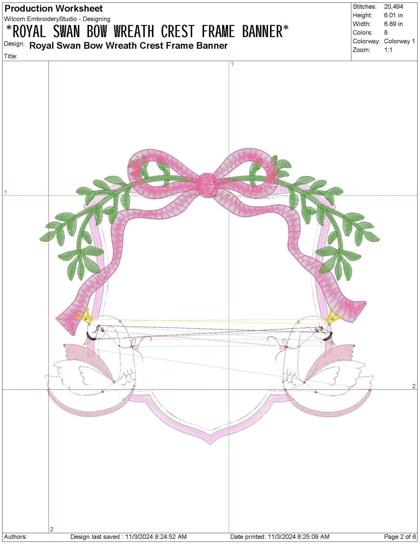 Coquette Royal Swan Frame For Banner Crest