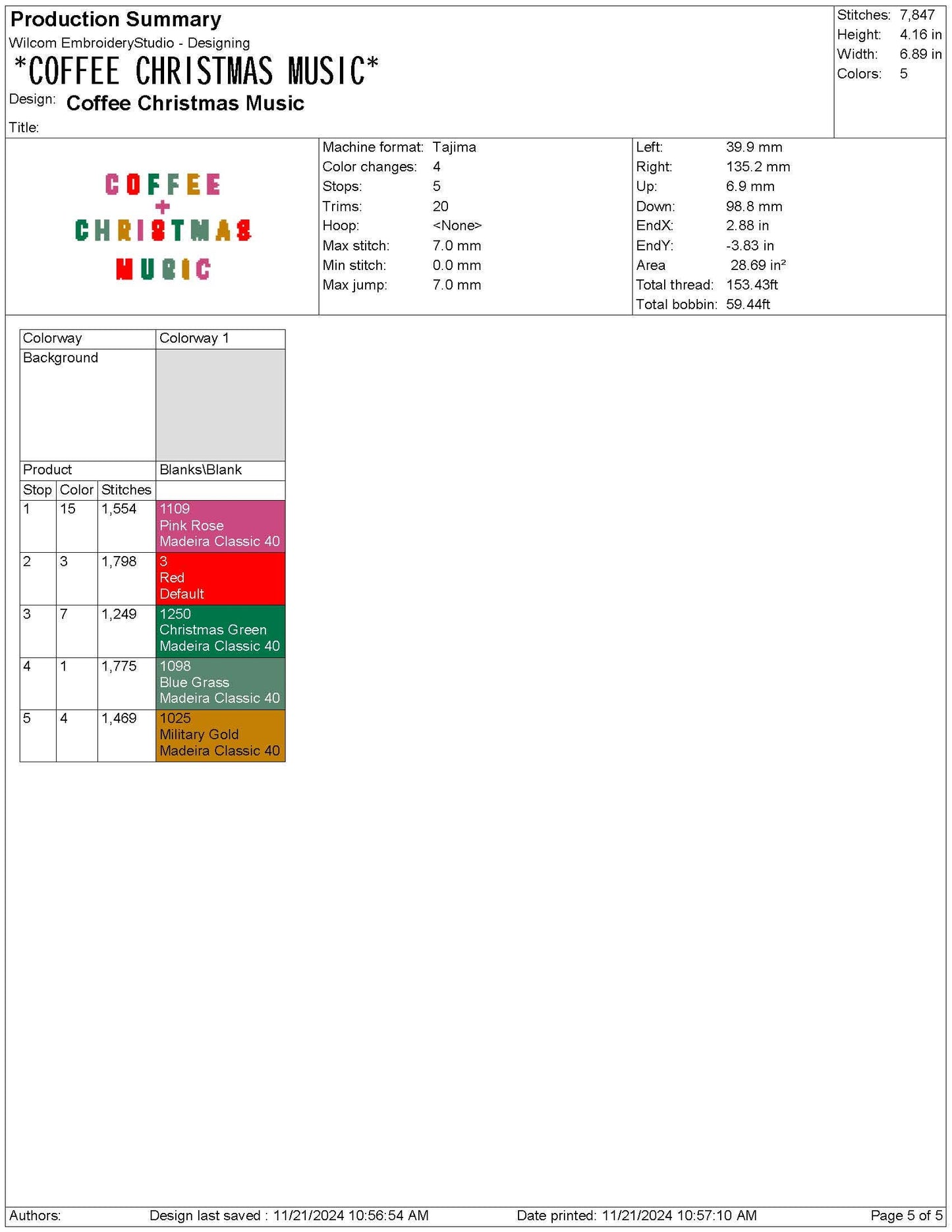 Coffee Christmas Music Embroidery Designs: Festive Holiday Machine Files PES DST Digital Downloads