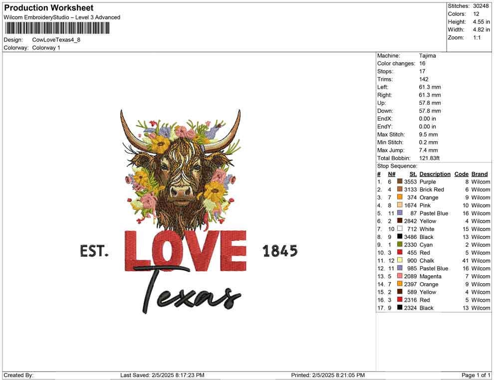 Love Texas Longhorn Western State Design