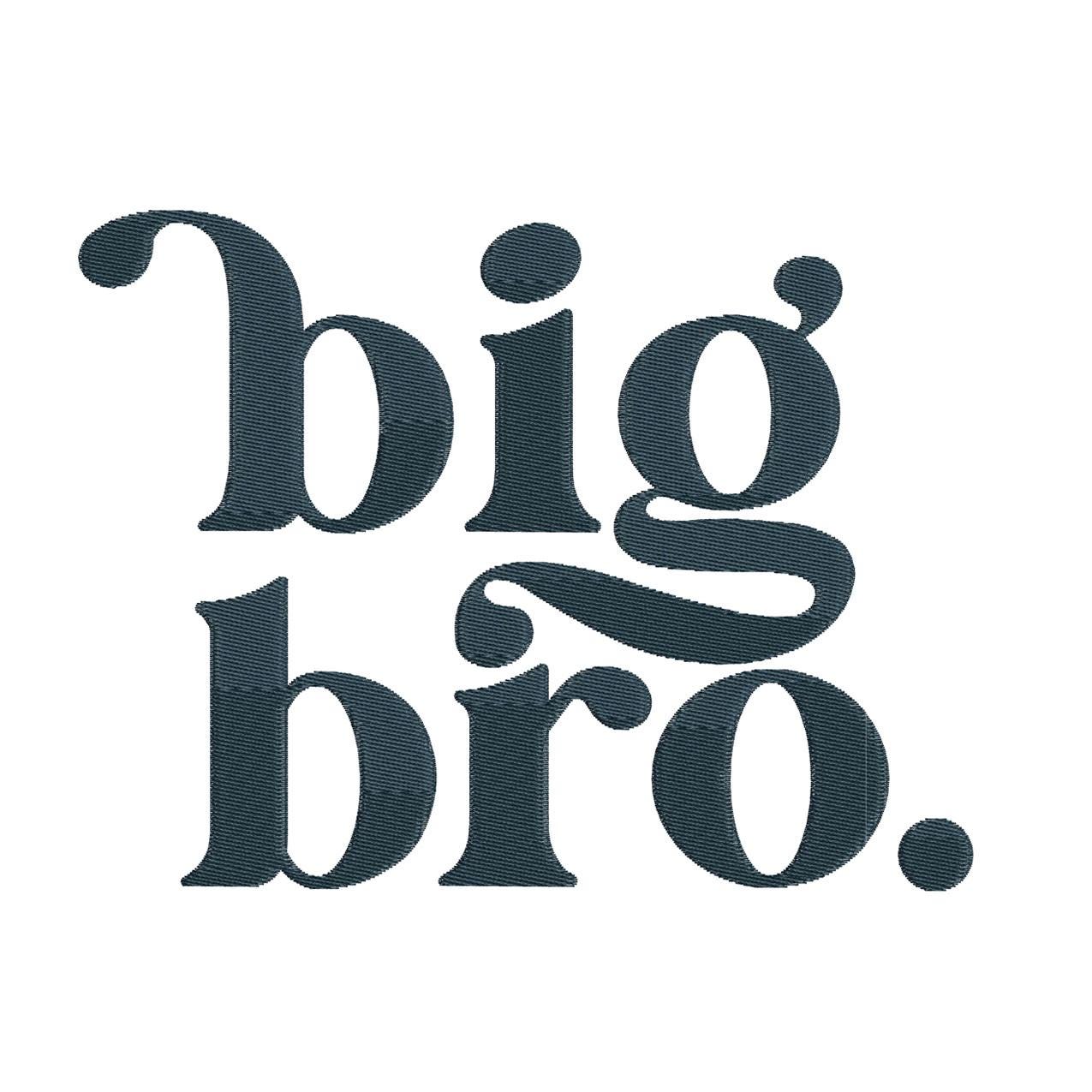 Big Bro Embroidery Design: Sibling Outfit (Digital Product)
