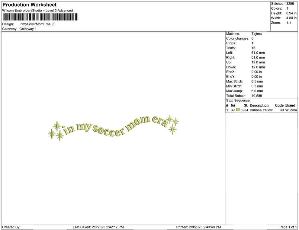 World Cup Embroidery Designs: In My Soccer Mom Era Embroidery File (PES DST JEF+)