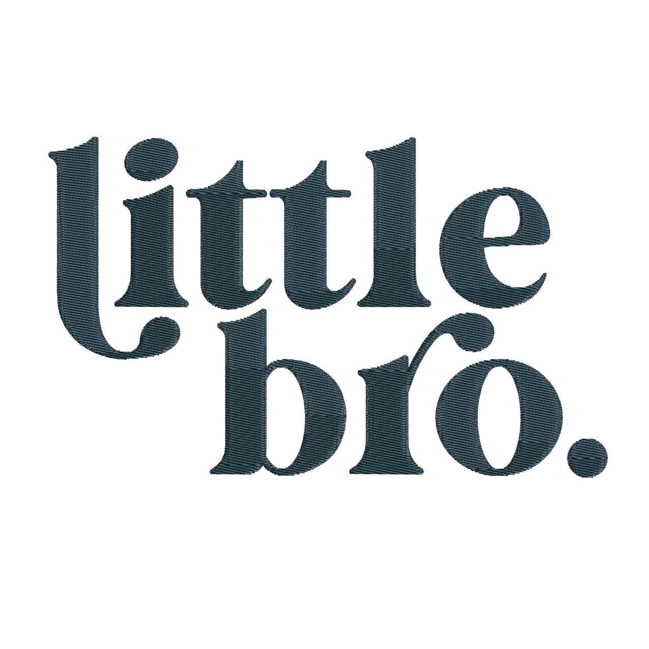 Little Bro Embroidery Design: Sibling Gift (Digital Download)