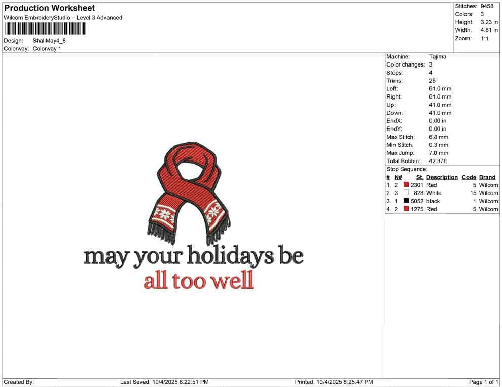 All Too Well Red Scarf Holidays Embroidery Design: Taylor inspired (Digital Download)