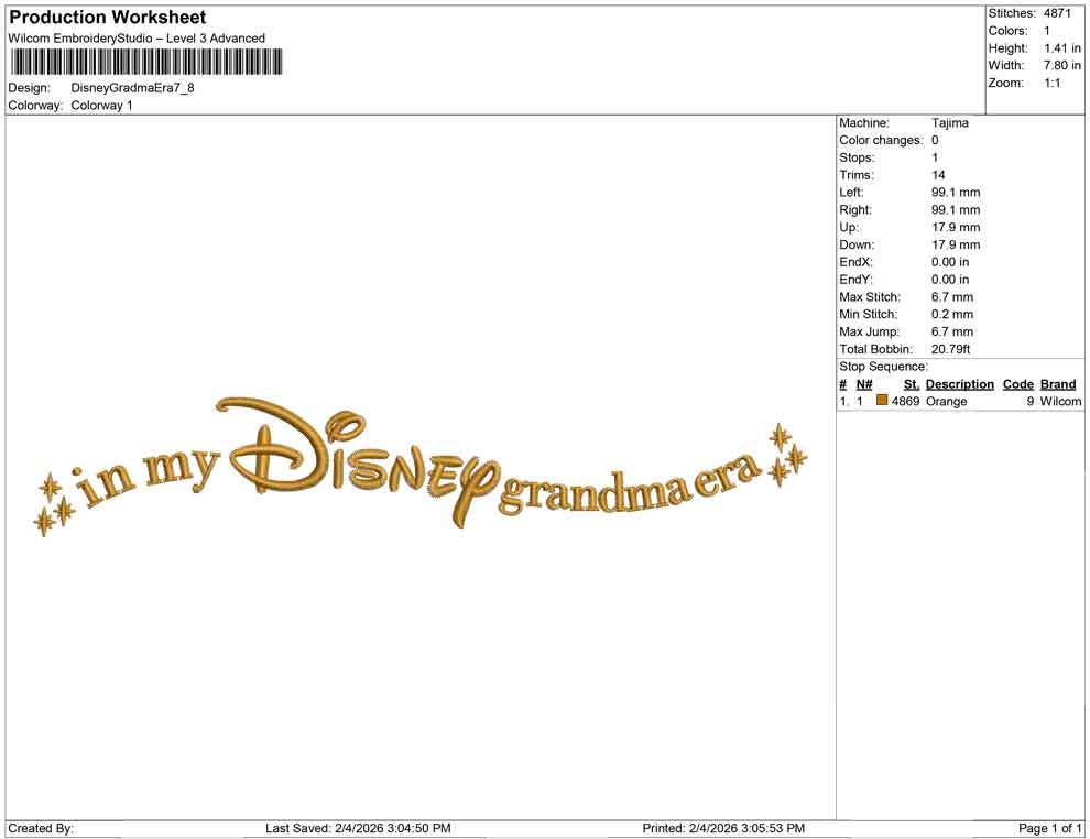 DisneyGrandma Era Embroidery Design: Grandma Theme Park Trip (Digital Download)
