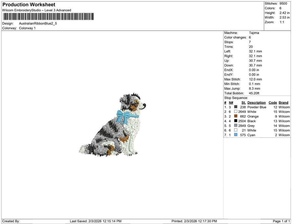 Mini Australian Shepherd Embroidery Designs: American Shepherd Machine Embroidery File Blue Merle Dog Embroidery Design (Digital Download)