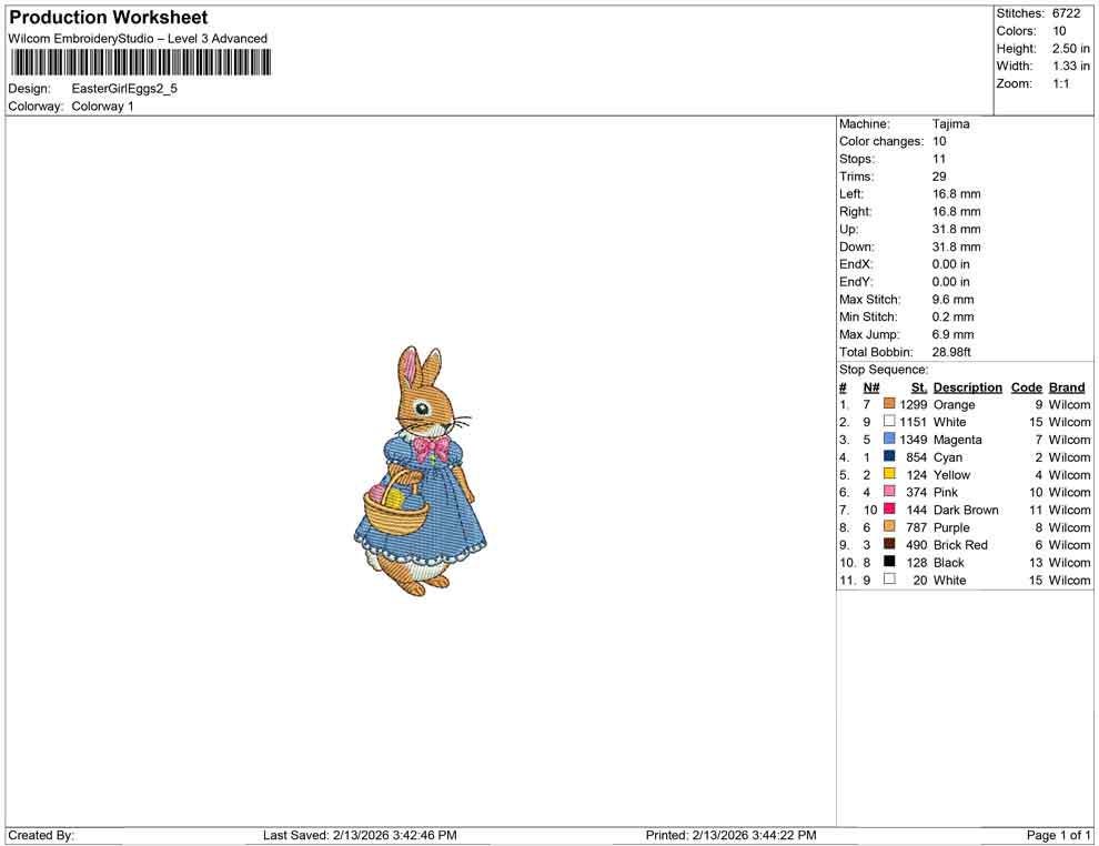 Easter Embroidery Designs: Girl Rabbit PES Nursery Baby Banner Machine Embroidery File Easter Embroidery File (Digital Download)