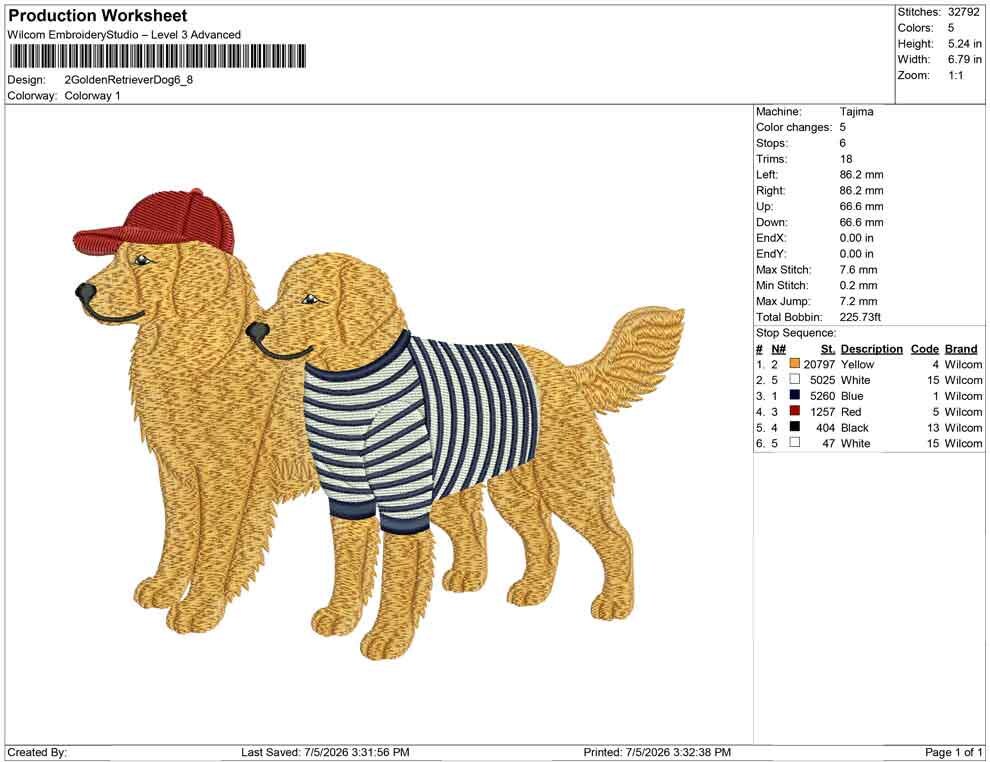 Best Friend Embroidery Designs: Golden Retrievers Embroidery File East Coast Embroidery Machine File (Digital Download) JEF PES DST+
