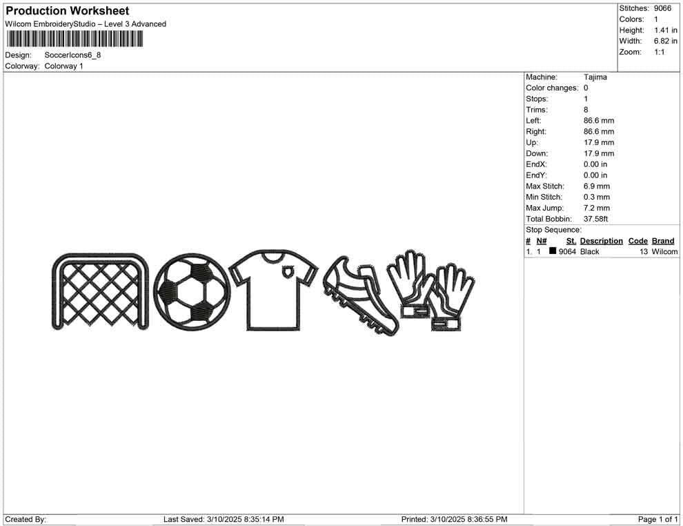 Soccer Icon Embroidery Designs: Goal, Soccer Ball, Jersey, Cleats, and Gloves Machine Embroidery File Fan Gift (Digital Download)