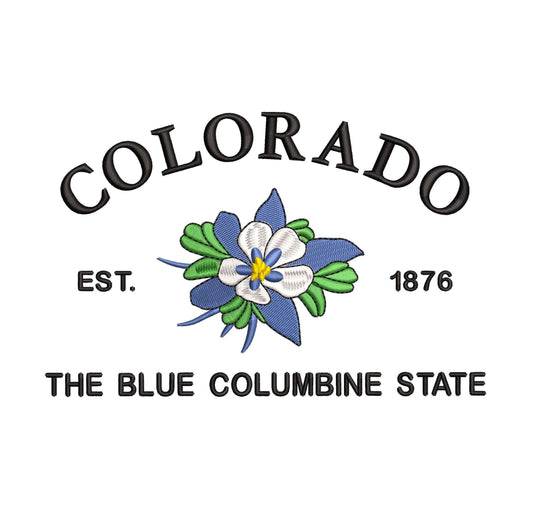 Colorado State Machine Embroidery File | 6 Sizes