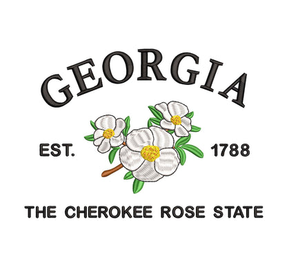 Georgia State Machine Embroidery File | 6 Sizes