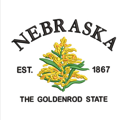 Nebraska State Machine Embroidery File | 6 Sizes