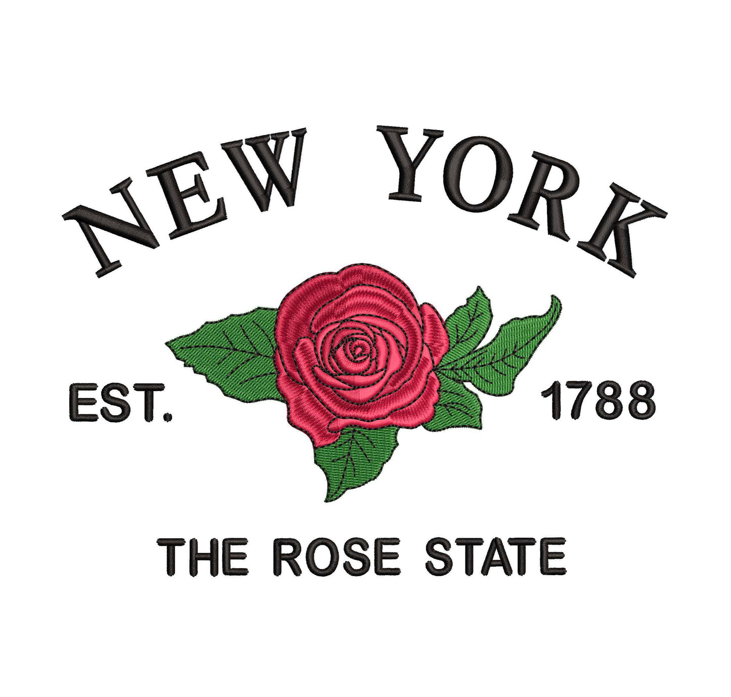 New York State Machine Embroidery File | 6 Sizes