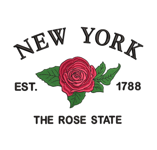 New York State Machine Embroidery File | 6 Sizes