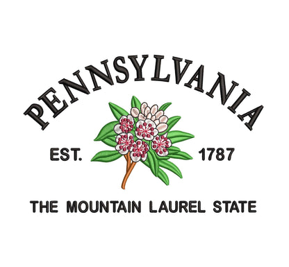 Pennsylvania State Machine Embroidery File | 6 Sizes