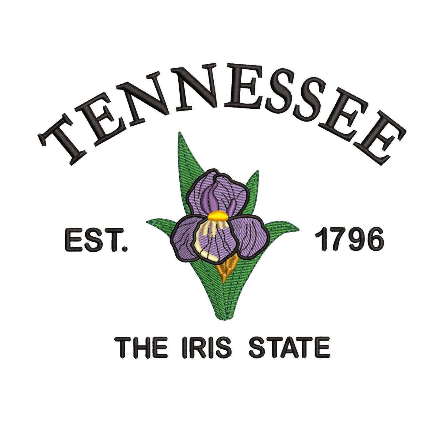 Tennessee State Machine Embroidery File | 6 Sizes