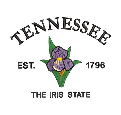 Tennessee State Machine Embroidery File | 6 Sizes