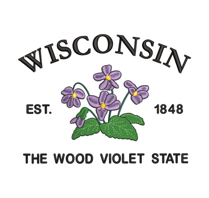 Wisconsin State Machine Embroidery File | 6 Sizes