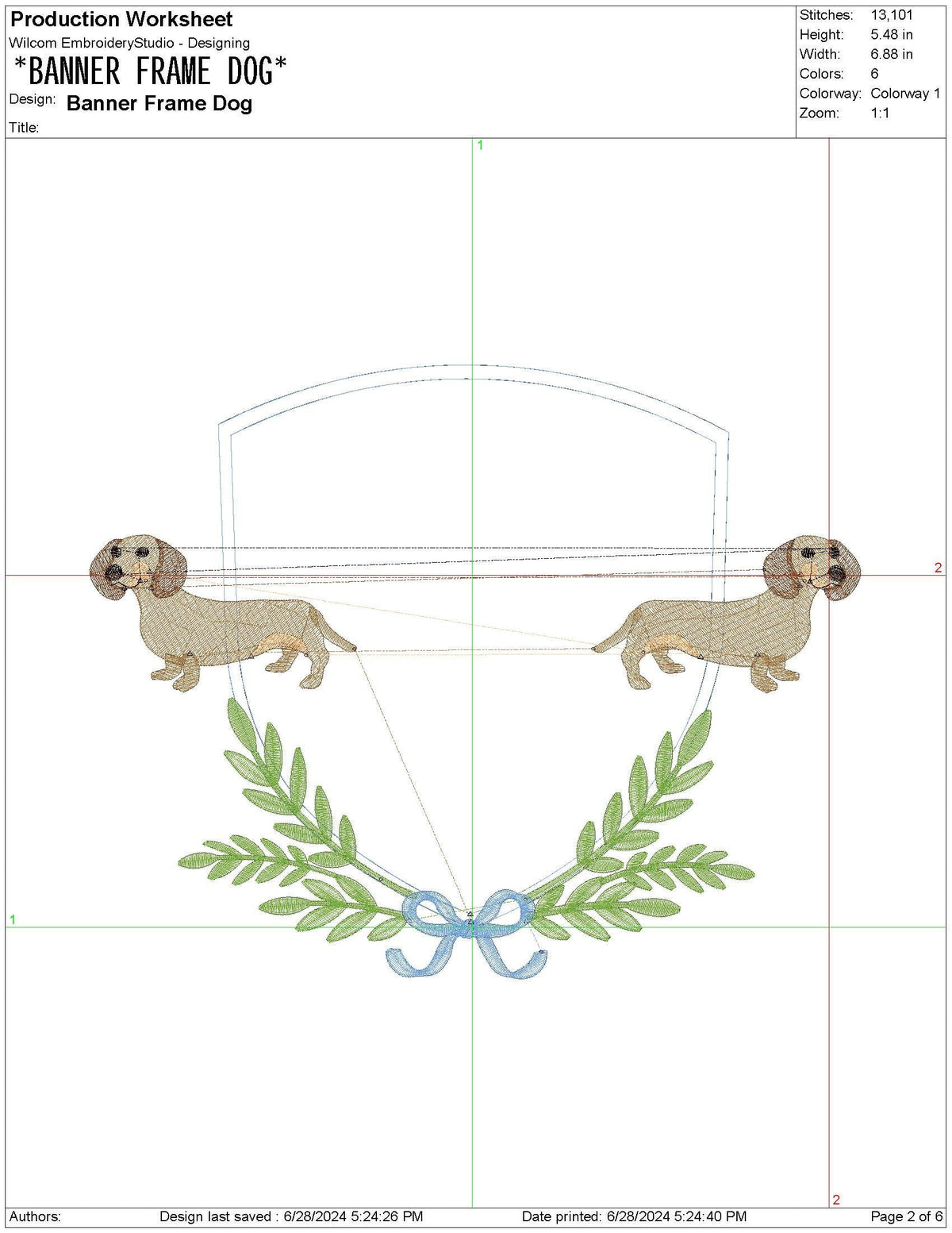 Dachshund Crest Frame Embroidery Design: Dog Machine Embroidery File Dog Mom Crest Frame Embroidery File (PES, DST, JEF More) Digital File