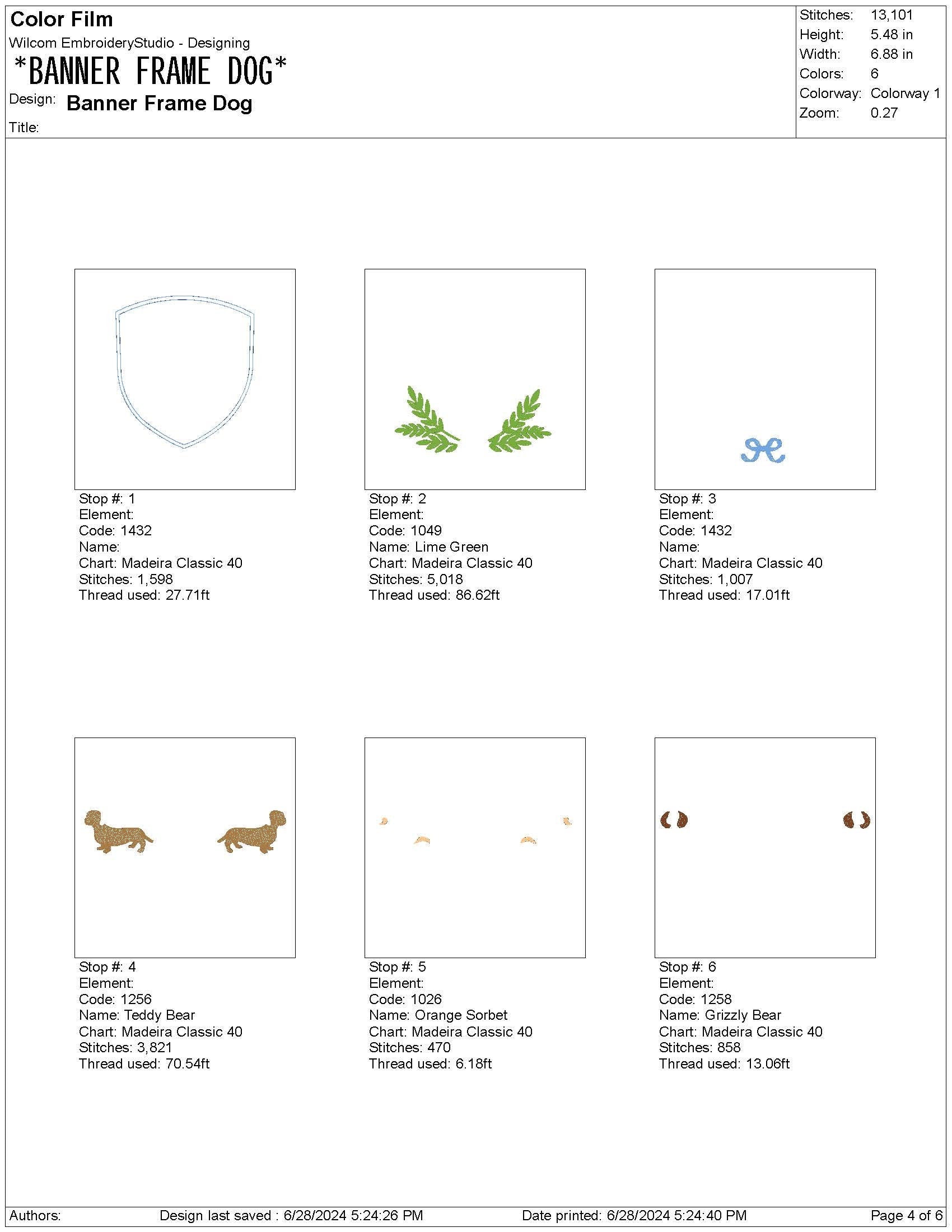 Dachshund Crest Frame Embroidery Design: Dog Machine Embroidery File Dog Mom Crest Frame Embroidery File (PES, DST, JEF More) Digital File
