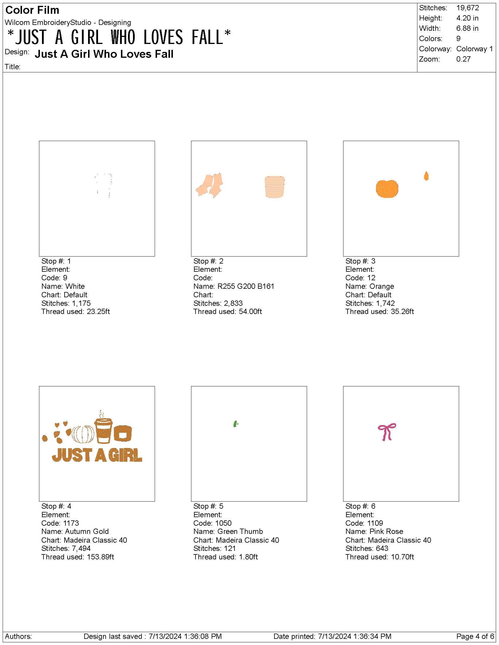 Fall Embroidery Designs: Just A Girl Who Loves Fall Embroidery Machine File Autumn Vibes Embroidery Design Fall Leaves