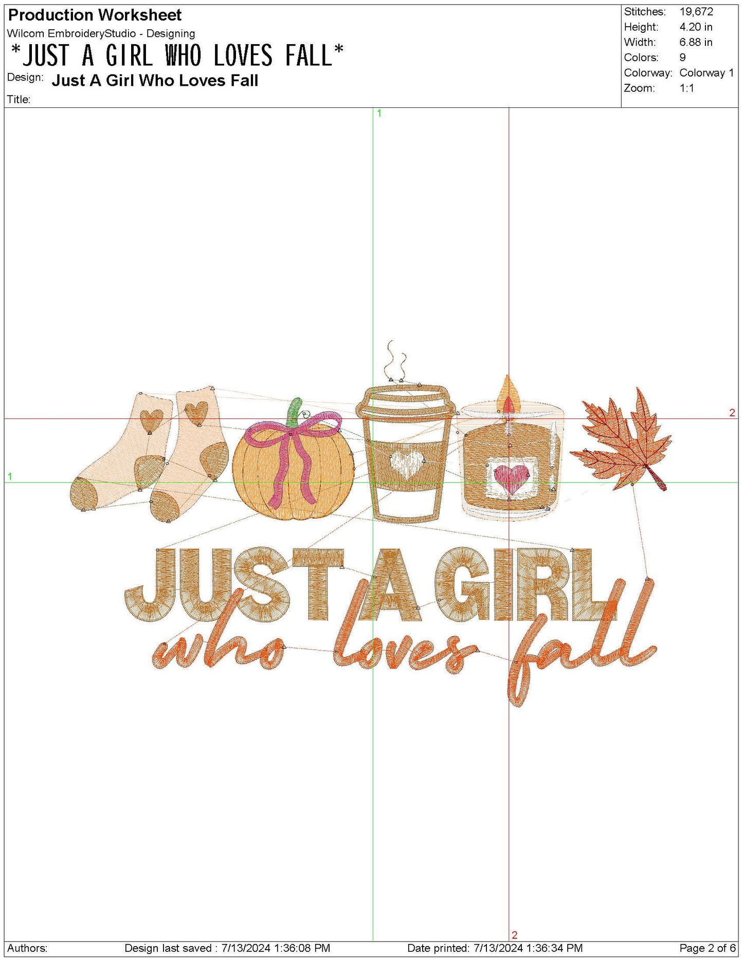 Fall Embroidery Designs: Just A Girl Who Loves Fall Embroidery Machine File Autumn Vibes Embroidery Design Fall Leaves